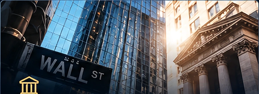 Financial district and modern financial services environment