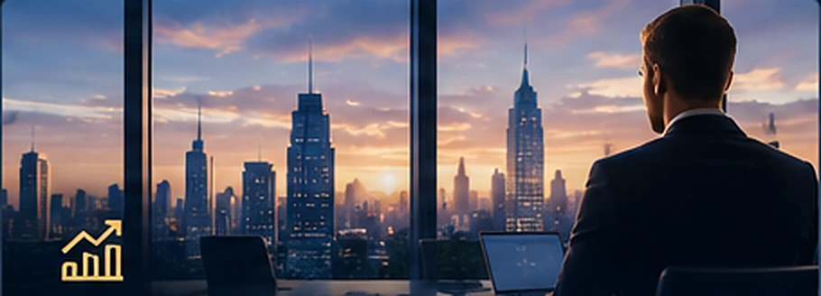 Executive leading a growing company in a modern business environment